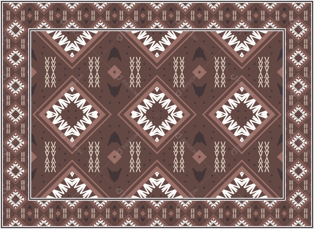 Padrão Tribal Tradicional Estilo Asteca Modernos Coloridos Vetor EPS