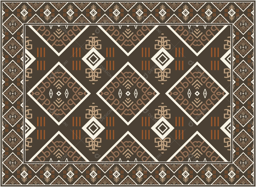 Padrão Tribal Tradicional Estilo Asteca Modernos Coloridos Vetor EPS