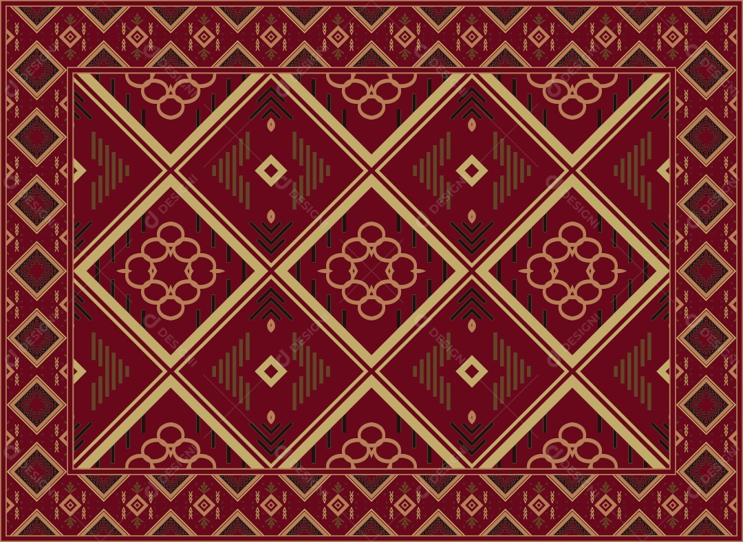 Padrão Tribal Tradicional Estilo Asteca Modernos Coloridos Vetor EPS