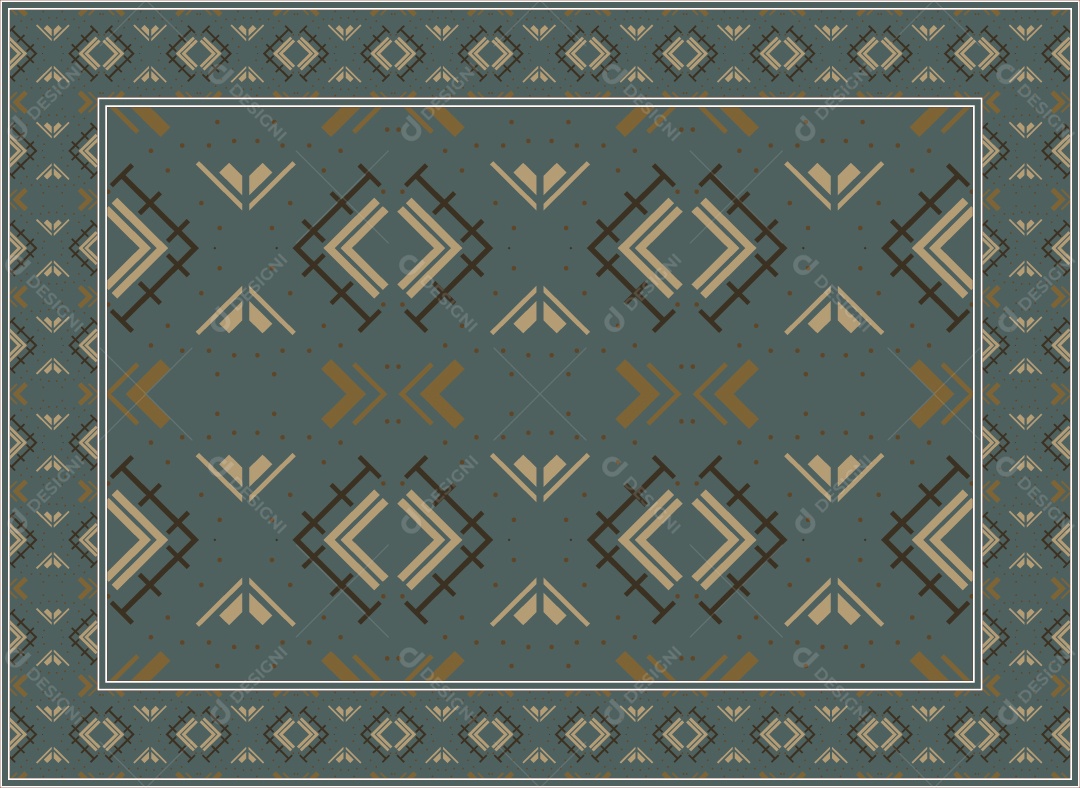 Padrão Tribal Tradicional Estilo Asteca Modernos Coloridos Vetor EPS