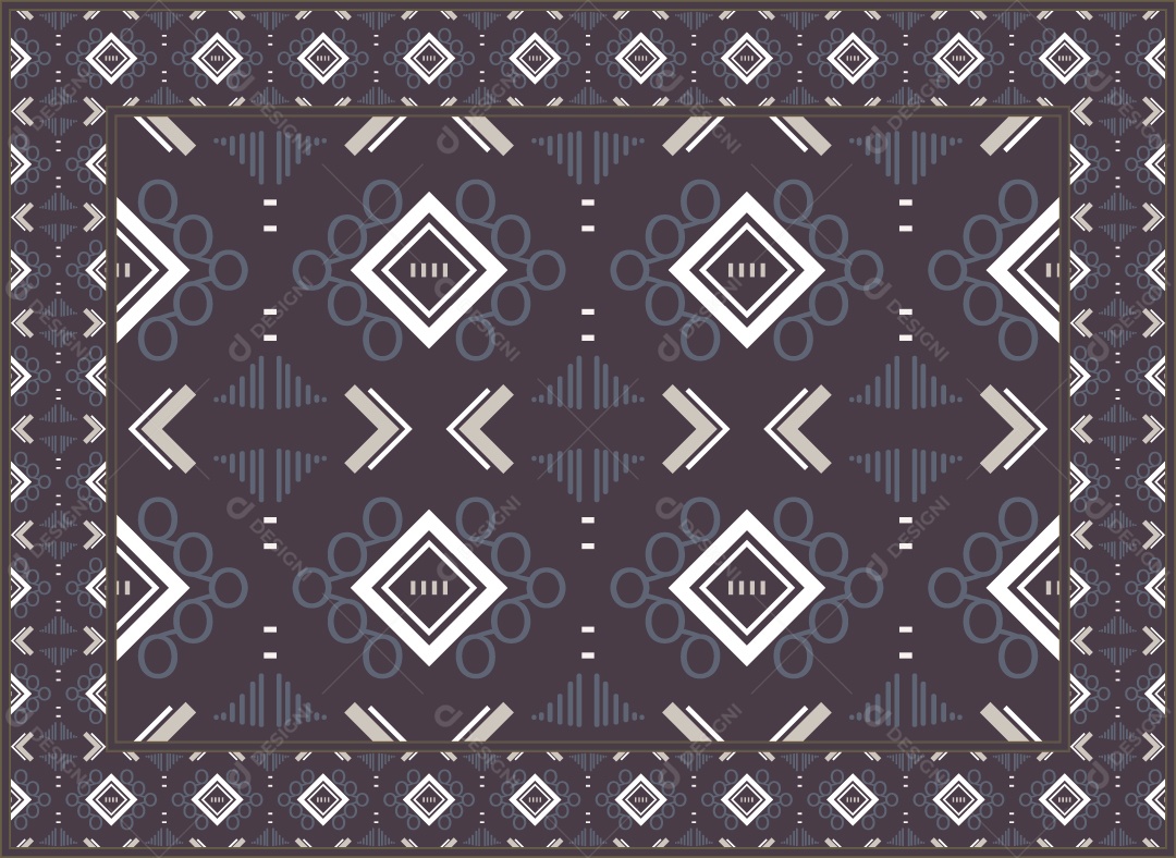 Padrão Tribal Tradicional Estilo Asteca Modernos Coloridos Vetor EPS