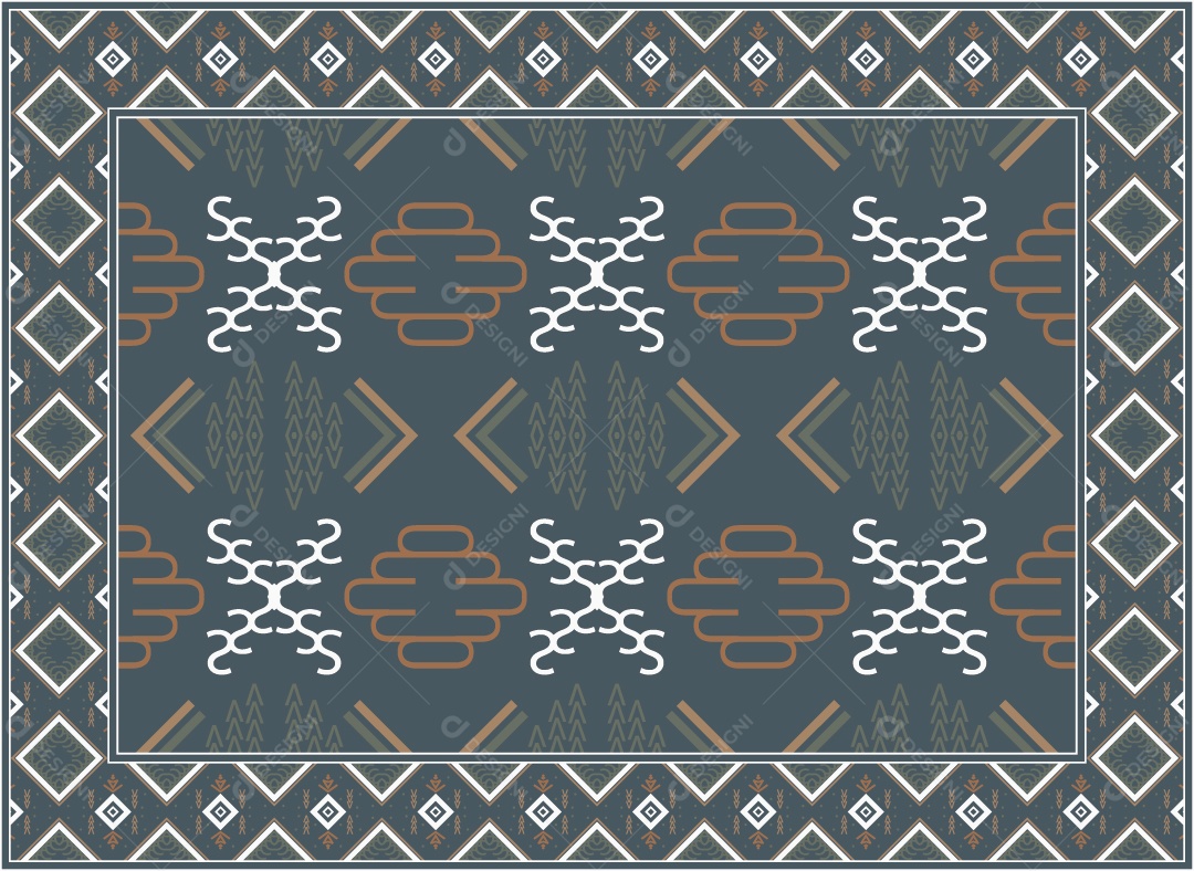 Padrão Tribal Tradicional Estilo Asteca Modernos Coloridos Vetor EPS