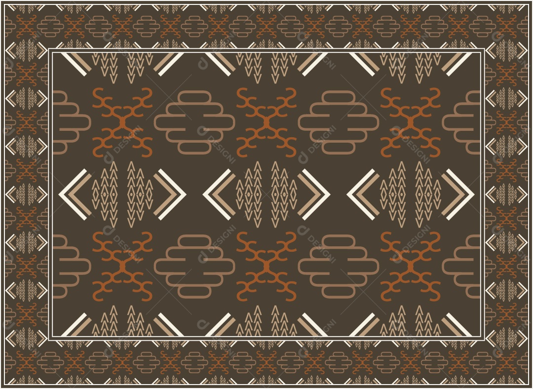 Padrão Tribal Tradicional Estilo Asteca Modernos Coloridos Vetor EPS