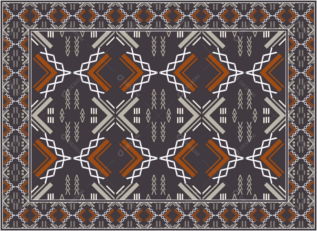 Padrão Tribal Tradicional Estilo Asteca Modernos Coloridos Vetor EPS