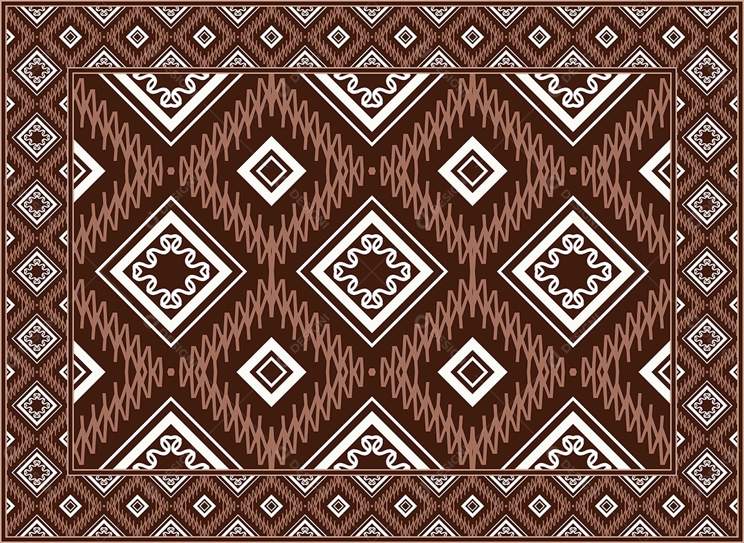 Padrão Tribal Tradicional Estilo Asteca Modernos Coloridos Vetor EPS