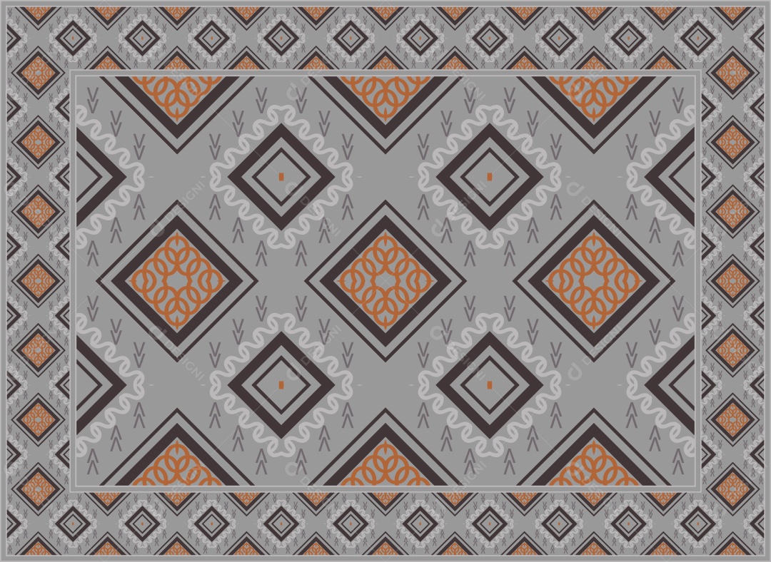 Padrão Tribal Tradicional Estilo Asteca Modernos Coloridos Vetor EPS