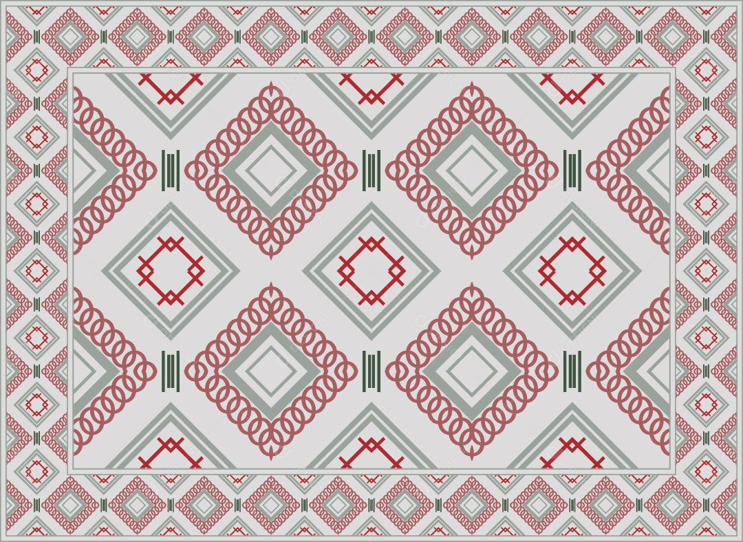 Padrão Tribal Tradicional Estilo Asteca Modernos Coloridos Vetor EPS