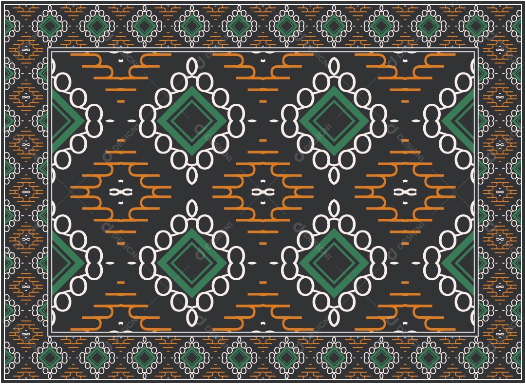 Padrão Tribal Tradicional Estilo Asteca Modernos Coloridos Vetor EPS