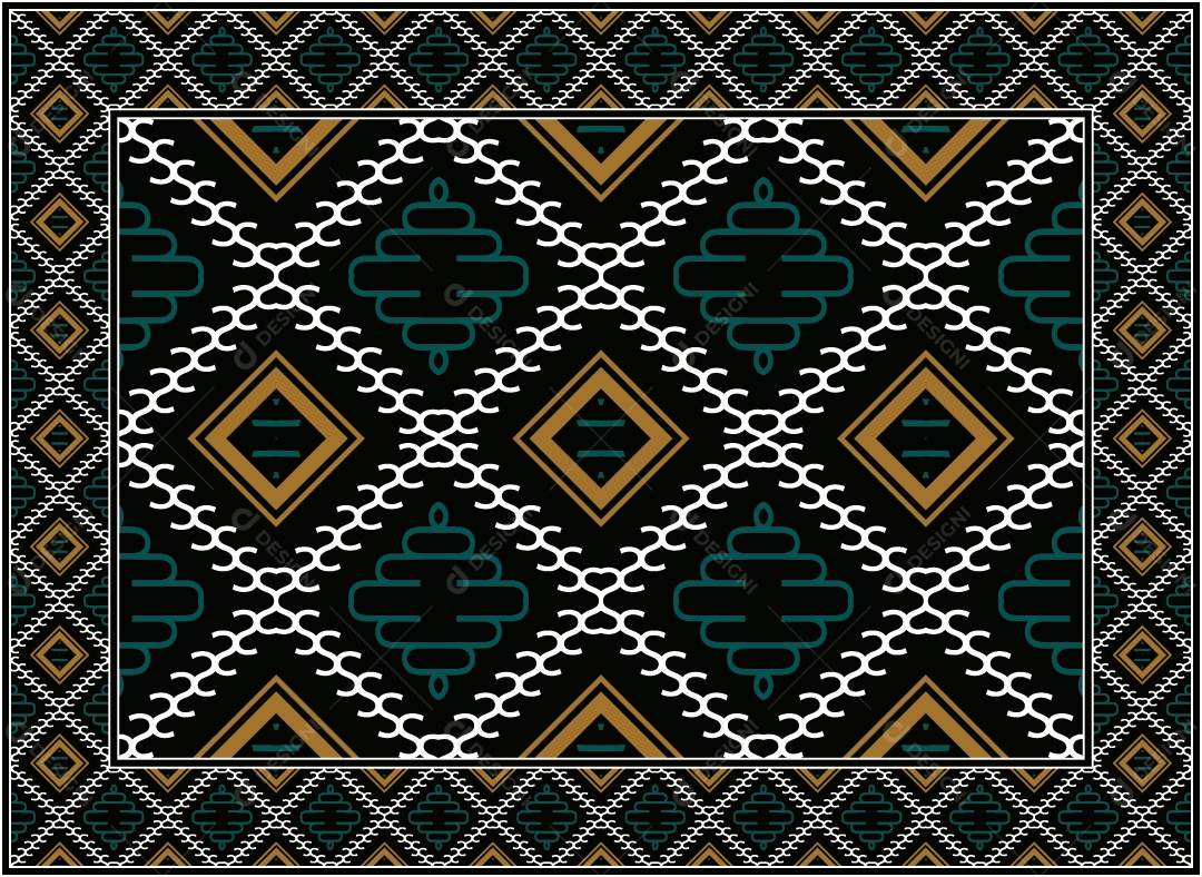 Padrão Tribal Tradicional Estilo Asteca Modernos Coloridos Vetor EPS