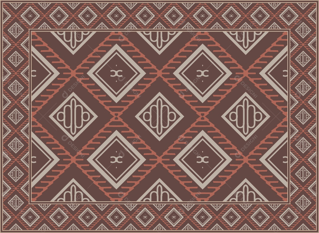 Padrão Tribal Tradicional Estilo Asteca Modernos Coloridos Vetor EPS