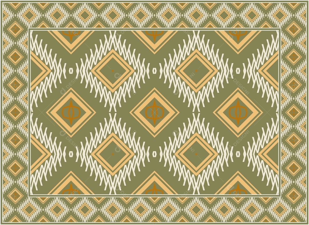 Padrão Tribal Tradicional Estilo Asteca Modernos Coloridos Vetor EPS