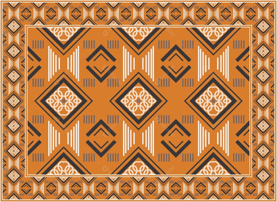 Padrão Tribal Tradicional Estilo Asteca Modernos Coloridos Vetor EPS