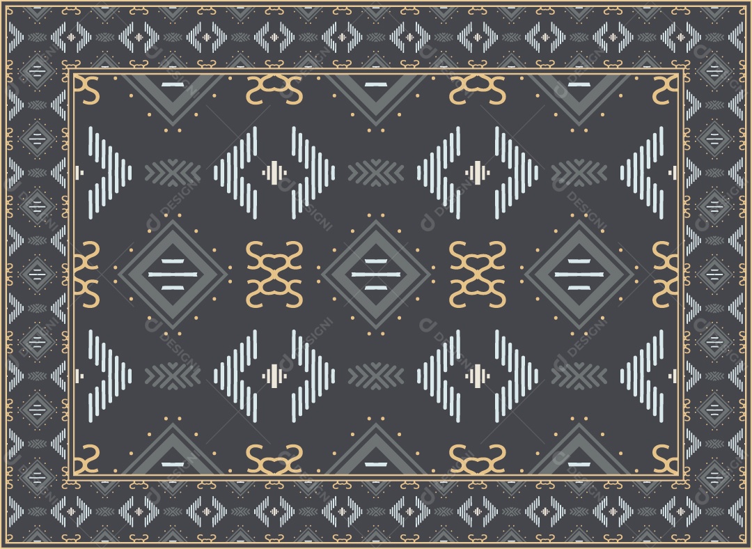 Padrão Tribal Tradicional Estilo Asteca Modernos Coloridos Vetor EPS