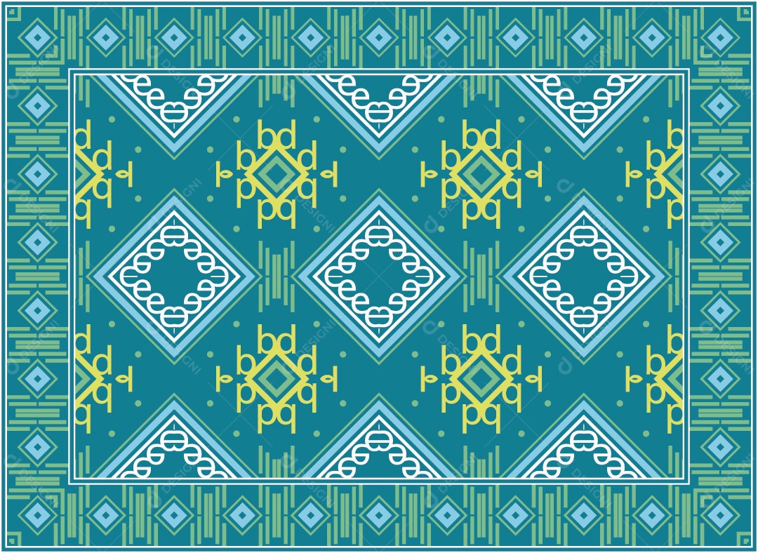 Padrão Tribal Tradicional Estilo Asteca Azul Vetor EPS