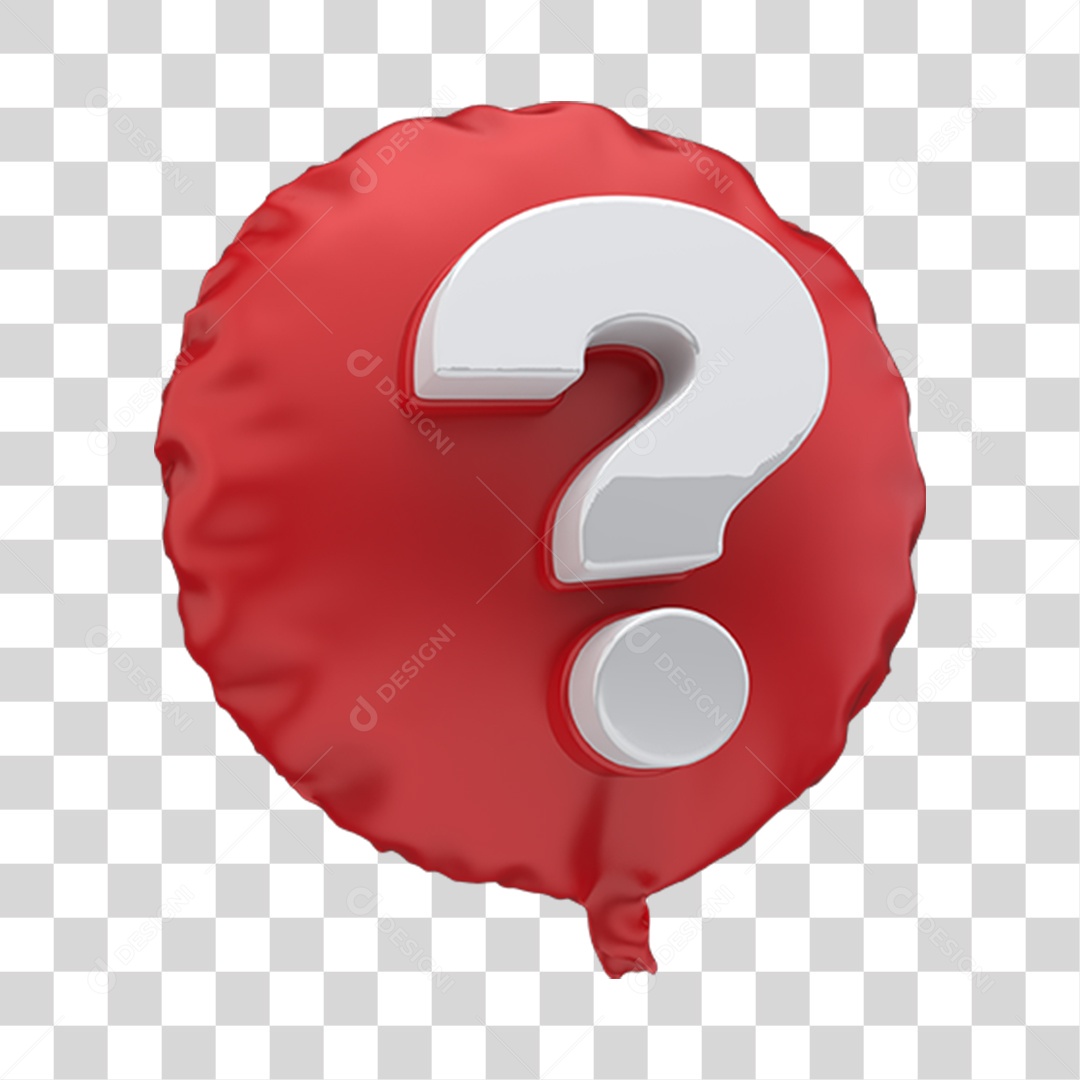 Sinais de Interrogação Símbolo 3D PNG Transparente