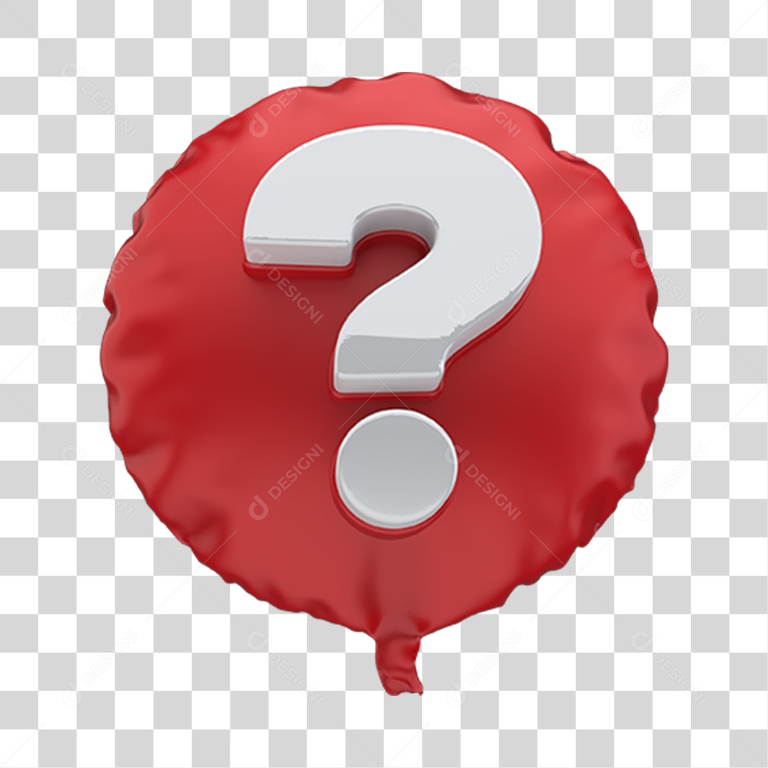 Sinais de Interrogação Símbolo 3D PNG Transparente