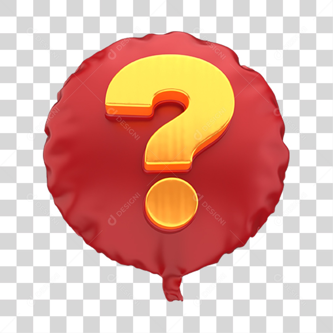 Sinais de Interrogação Símbolo 3D PNG Transparente