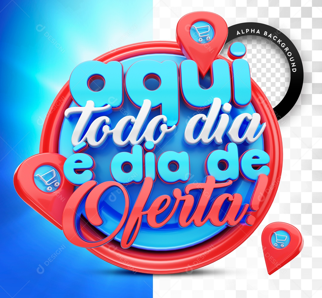 Aqui Todo Dia e Dia de Oferta Social Media PSD Editável