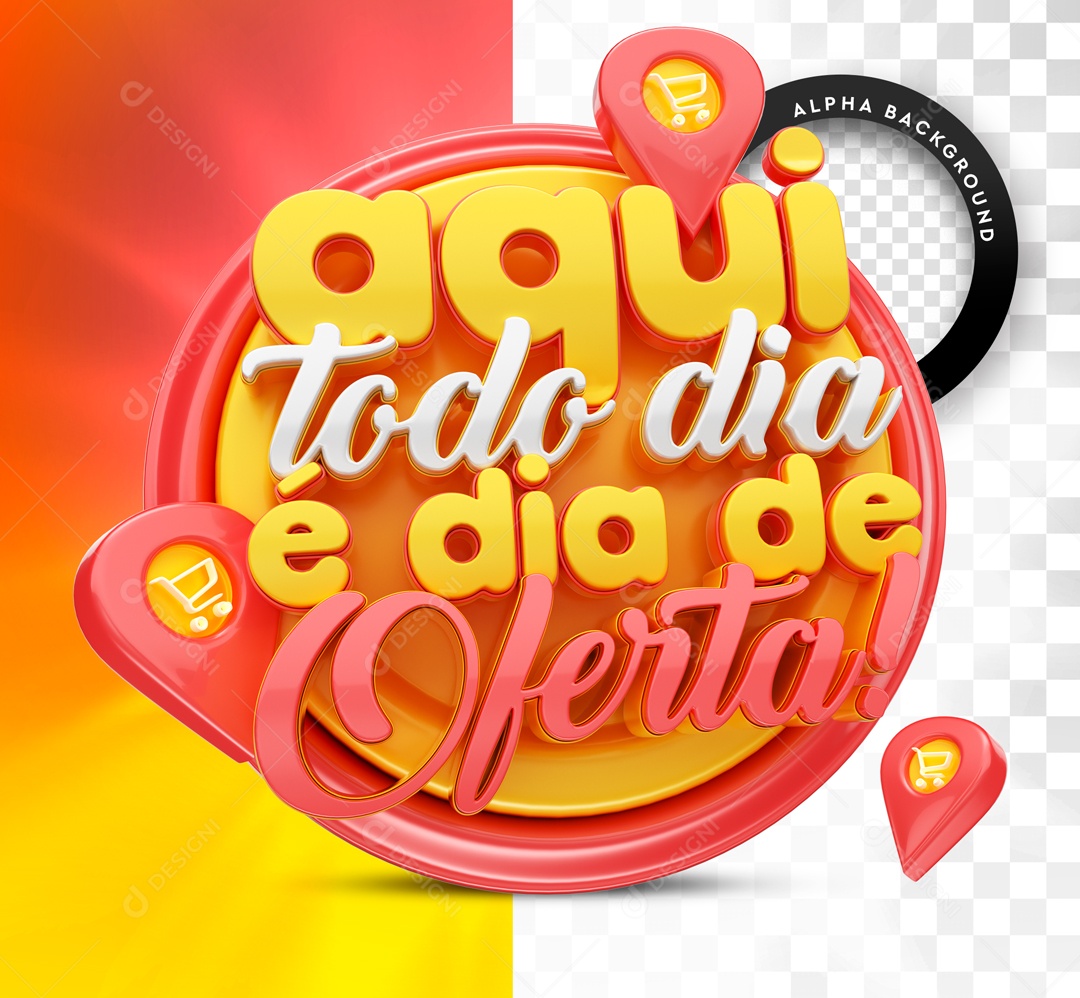 Aqui Todo Dia e Dia de Oferta Social Media PSD Editável