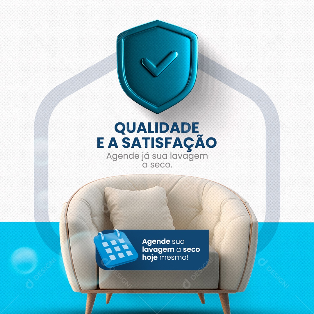 Qualidade E A Satisfação Agenda Já Sua Lavagem A Seco Social Media PSD Editável