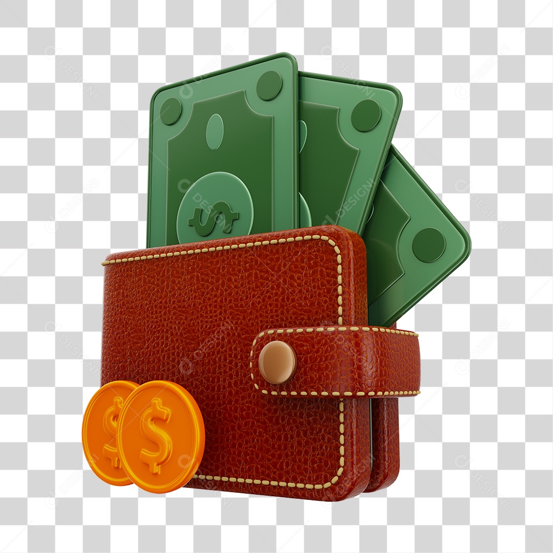 Carteira Couro PNG Transparente