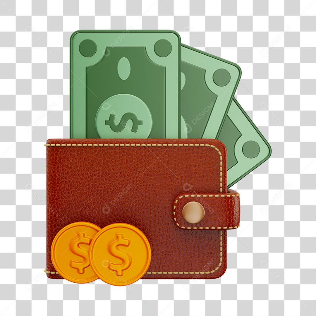 Carteira Couro PNG Transparente