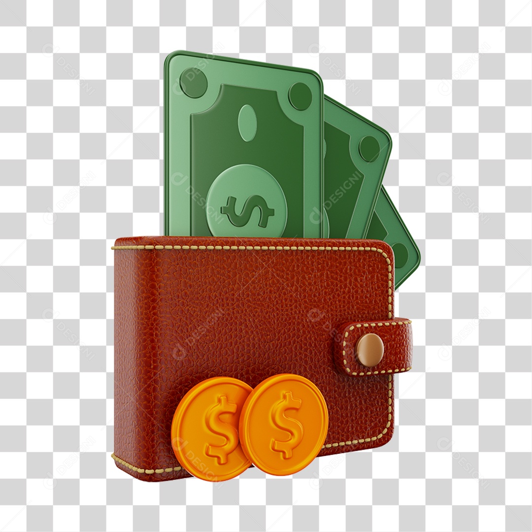 Carteira Couro PNG Transparente
