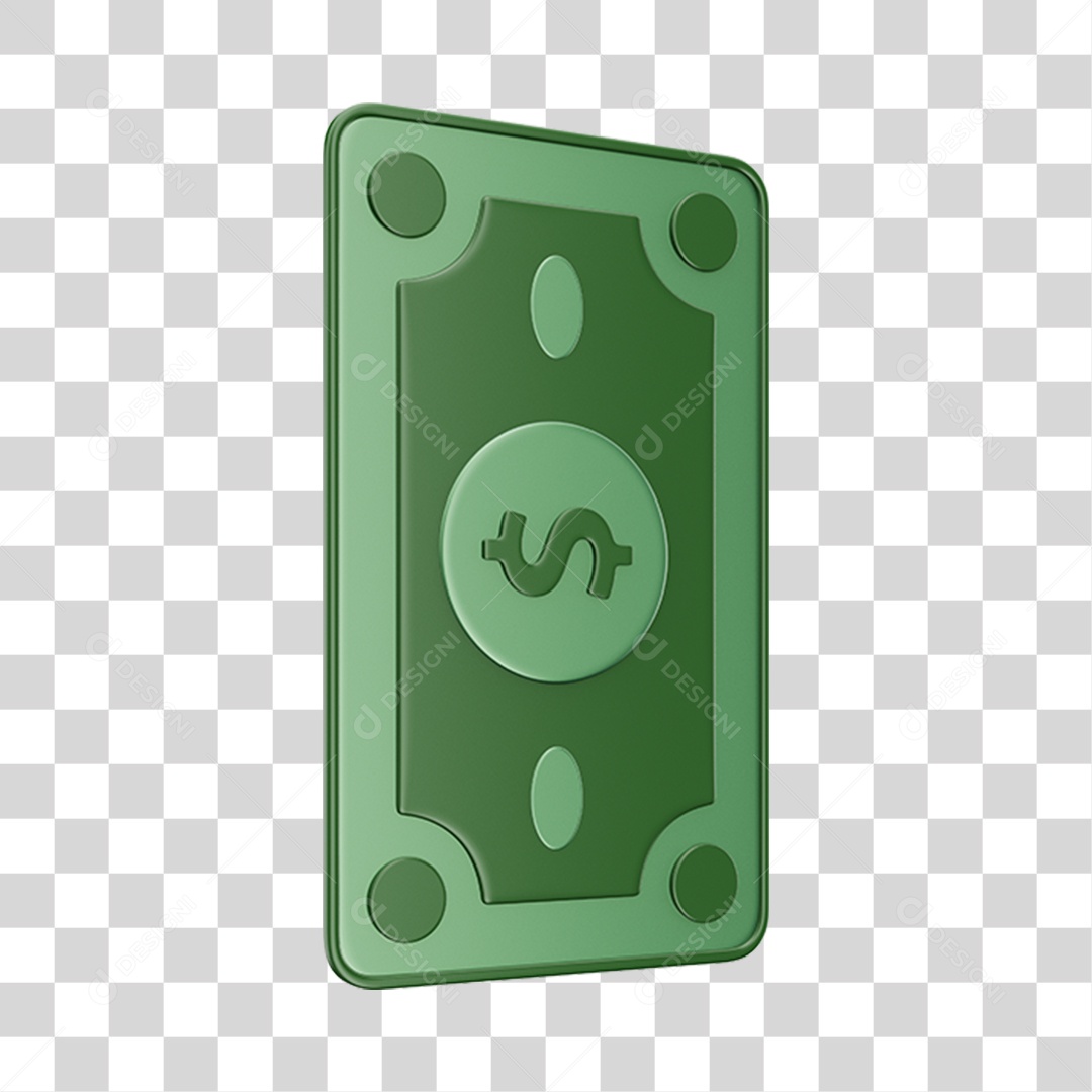 Elemento 3D Dinheiro PNG Transparente