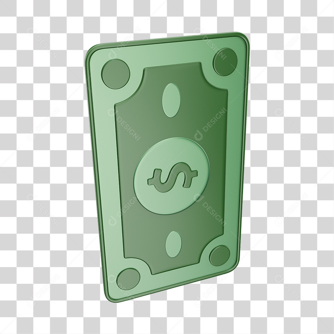 Elemento 3D Dinheiro PNG Transparente