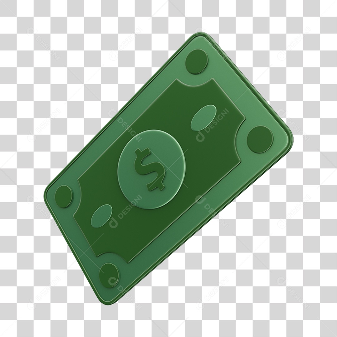 Elemento 3D Dinheiro PNG Transparente