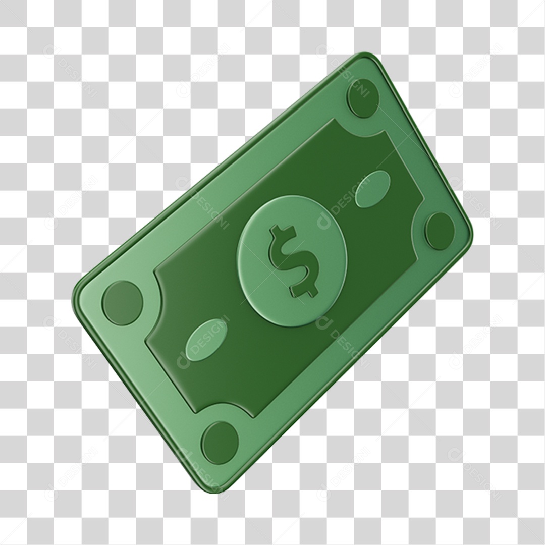 Elemento 3D Dinheiro PNG Transparente