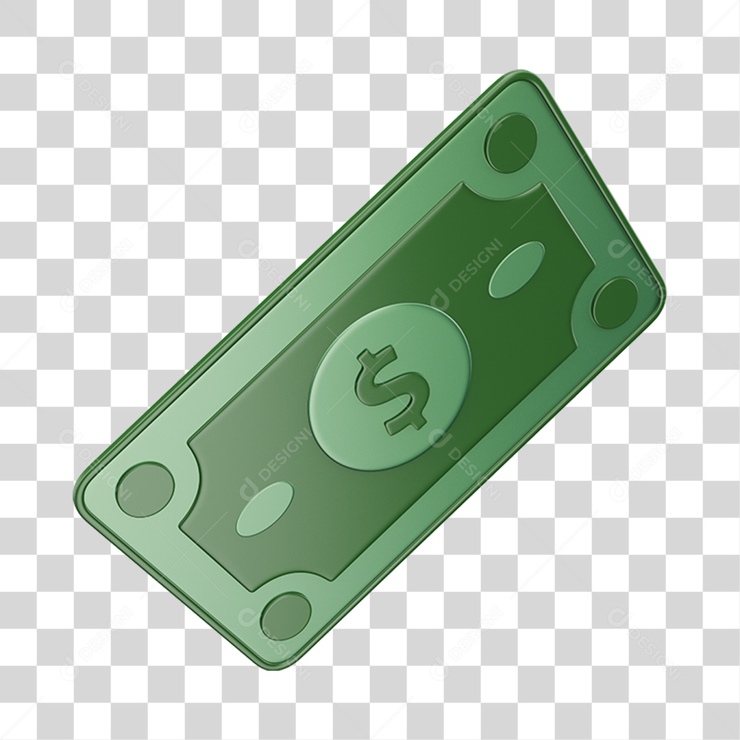 Elemento 3D Dinheiro PNG Transparente
