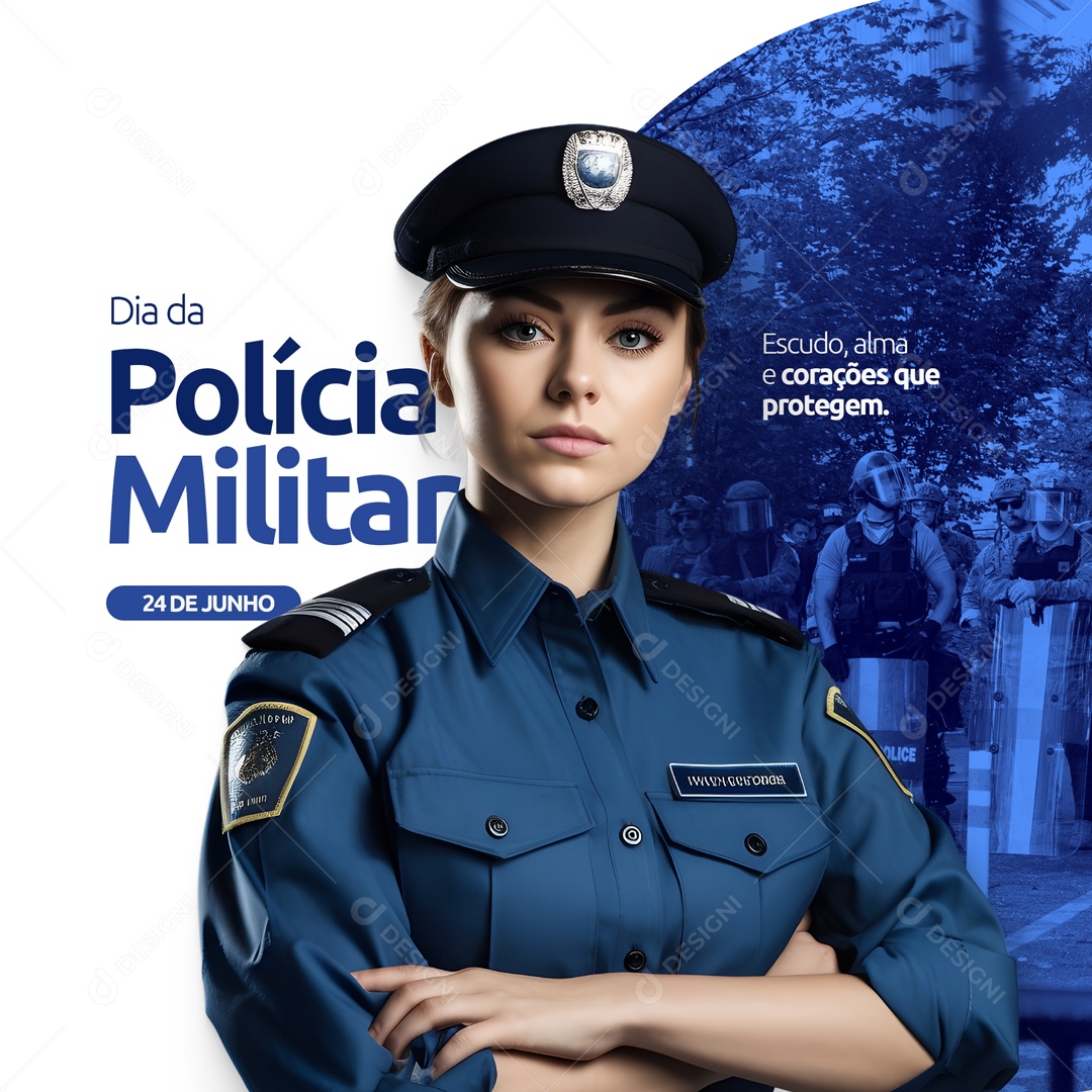 Dia Da Polícia Militar 24 De Junho Social Media PSD Editável