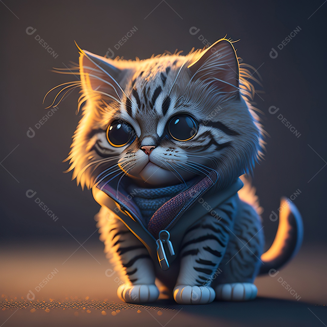 Imagem realista de gato