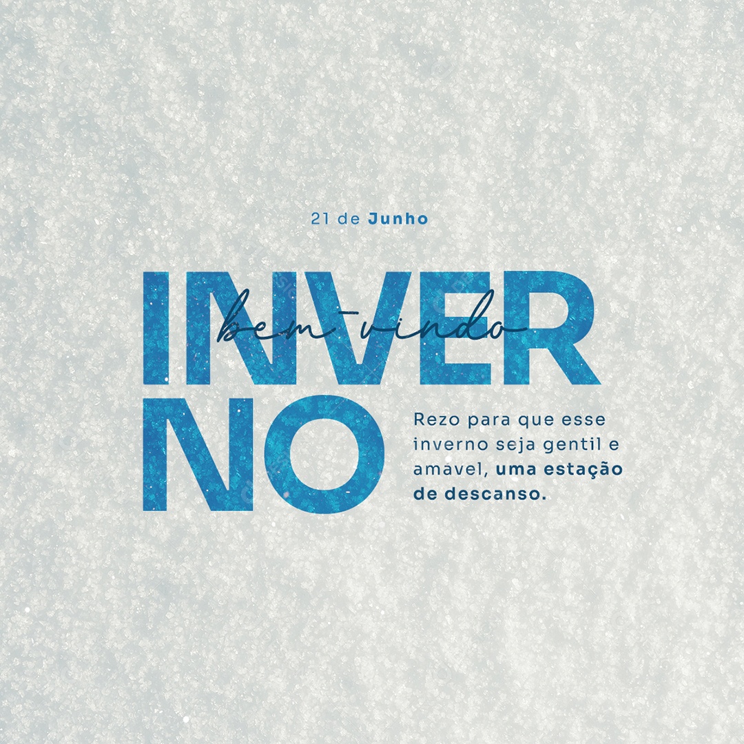 Bem Vindo Inverno Uma Estação De Descanso Social Media PSD Editável