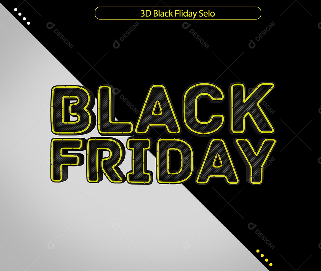 Black Friday Texto 3D Para Composição PSD