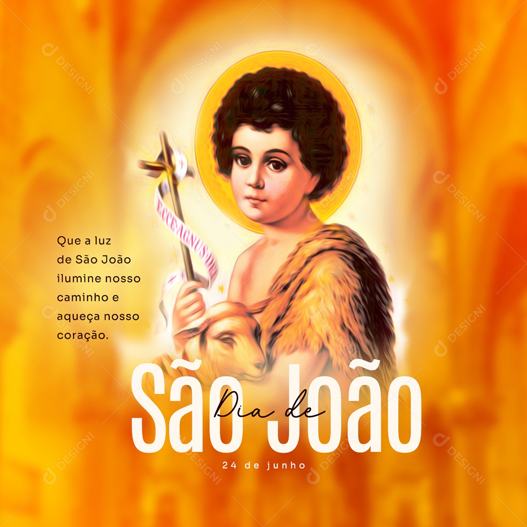 Dia De São João Aqueça Nosso Coração 24 De Junho Social Media PSD Editável