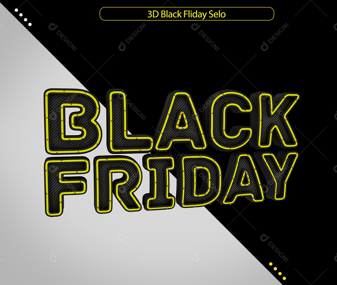Black Friday Texto 3D Para Composição PSD