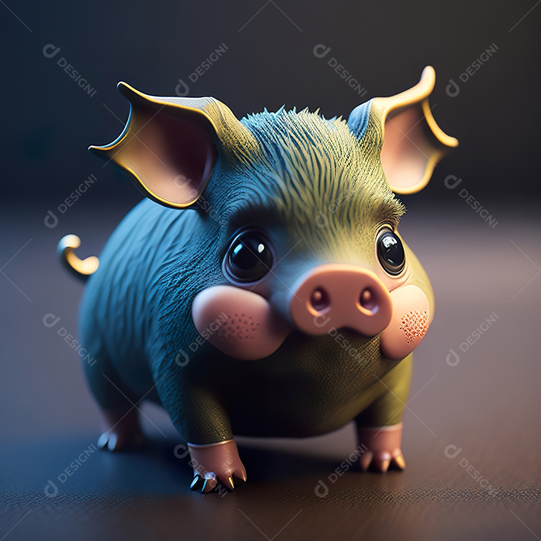 Imagem realista de porco