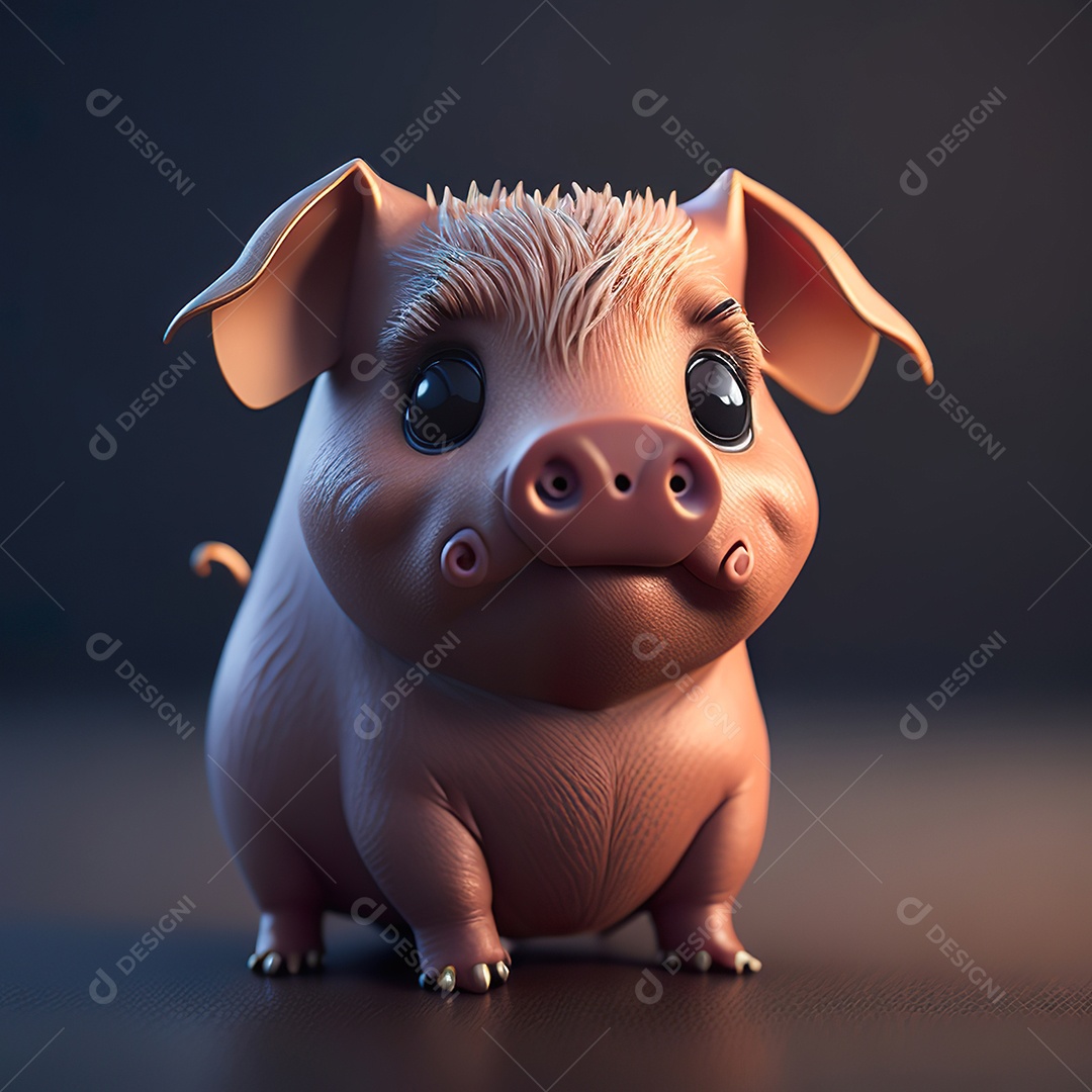 Imagem realista de porco