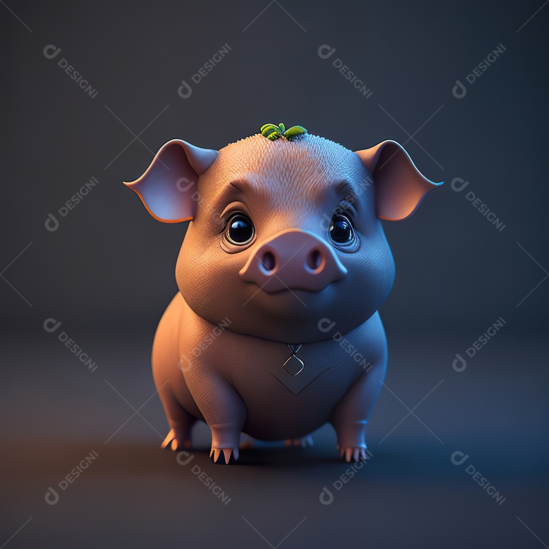 Imagem realista de porco