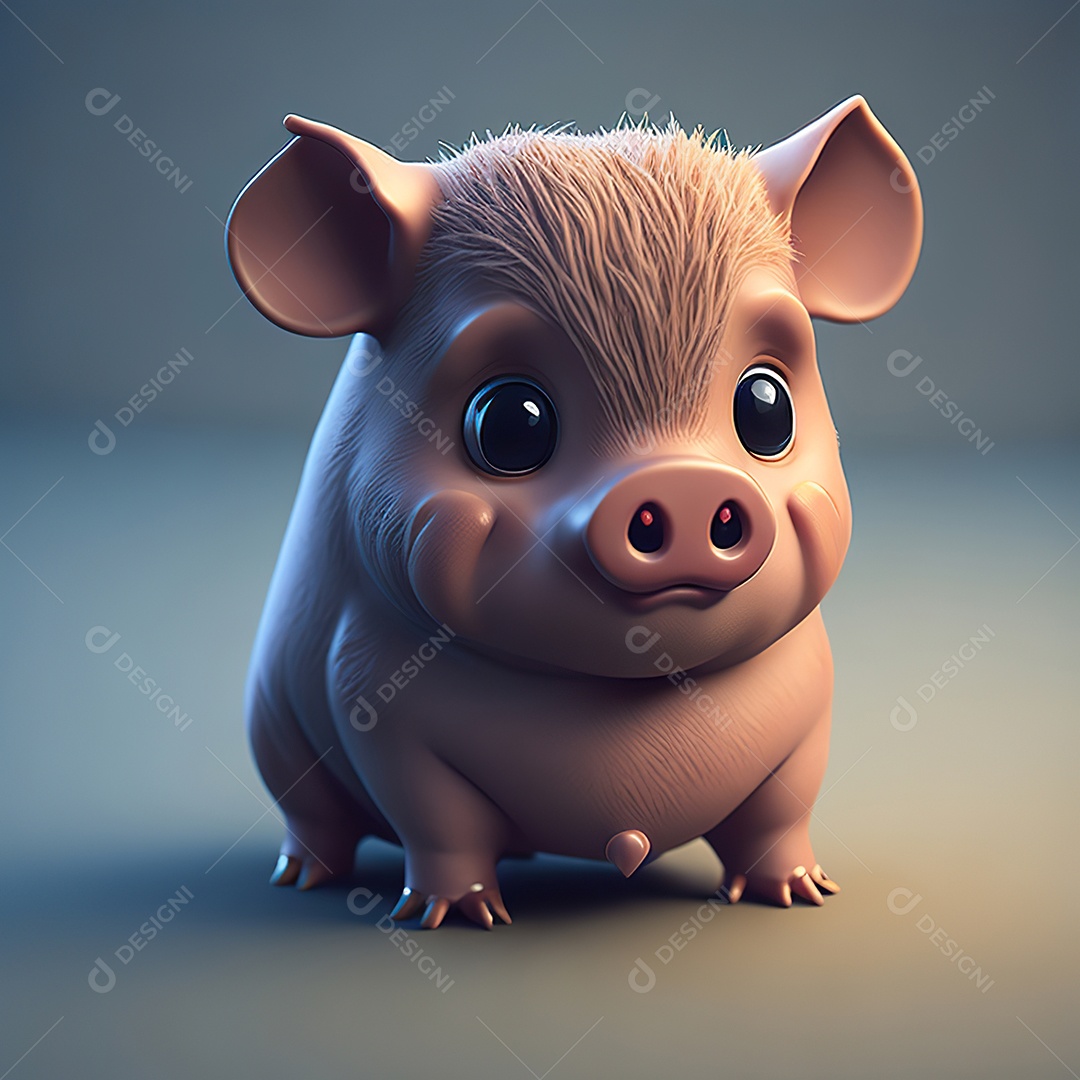 Imagem realista de porco