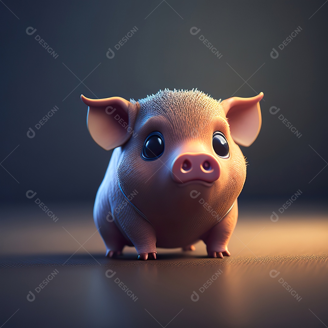 Imagem realista de porco