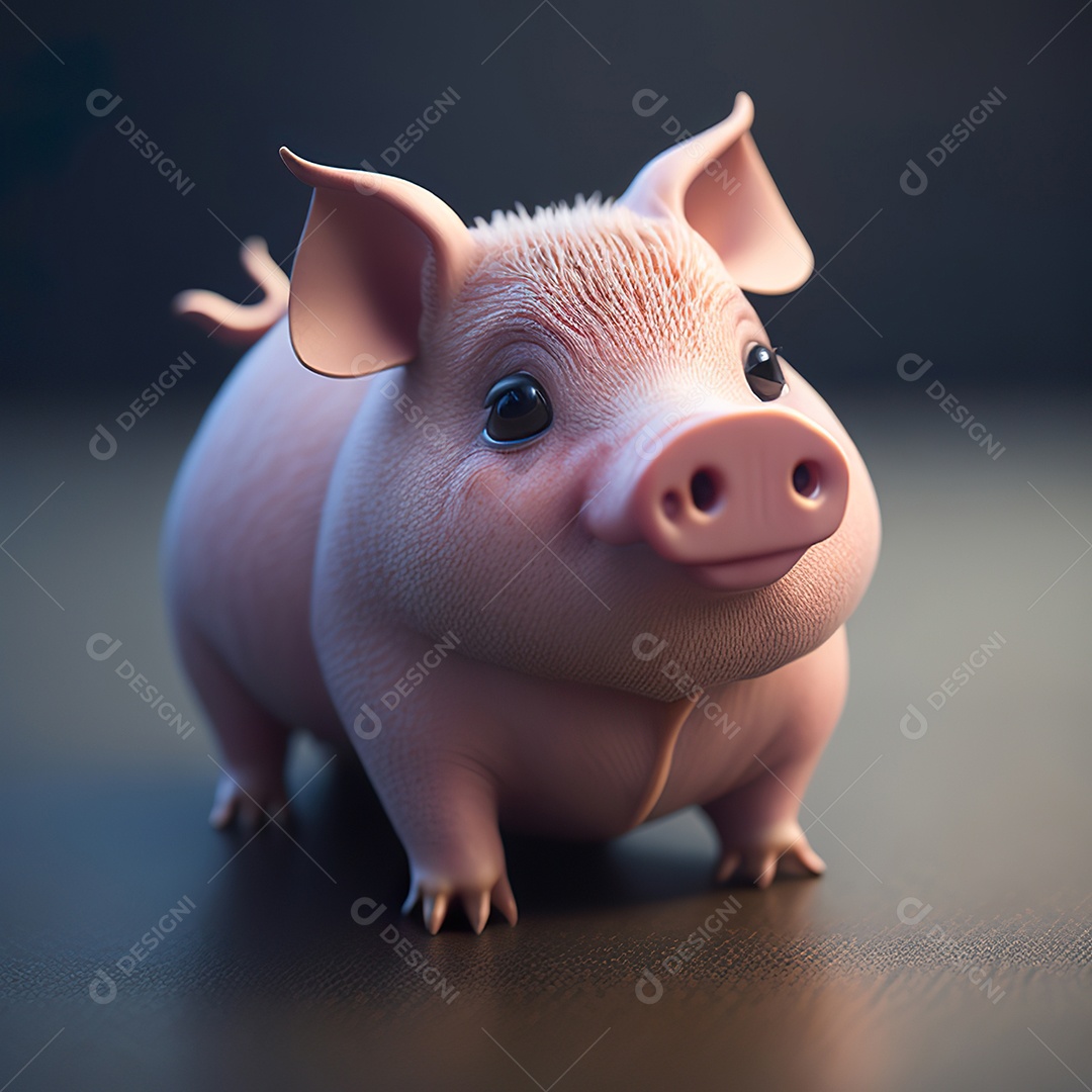 Imagem realista de porco