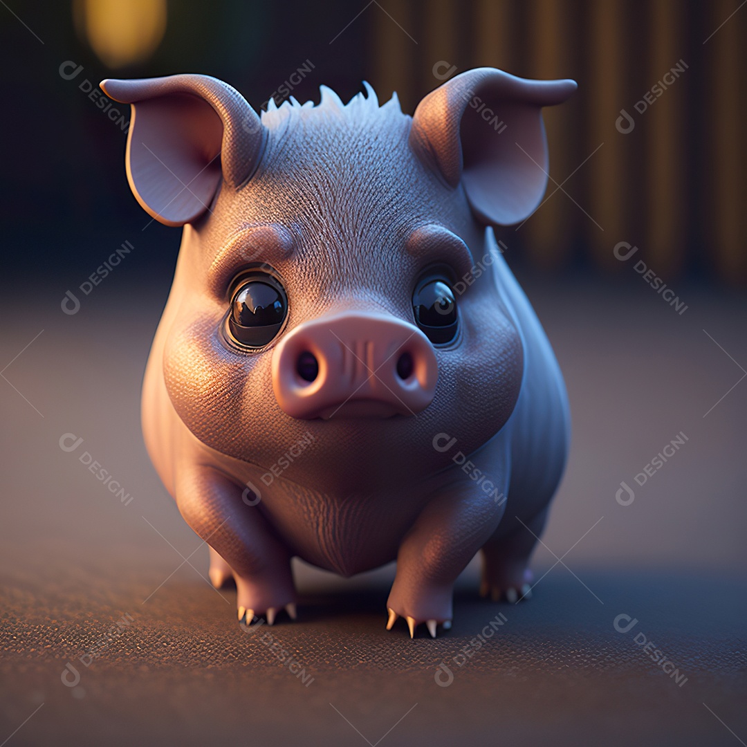 Imagem realista de porco