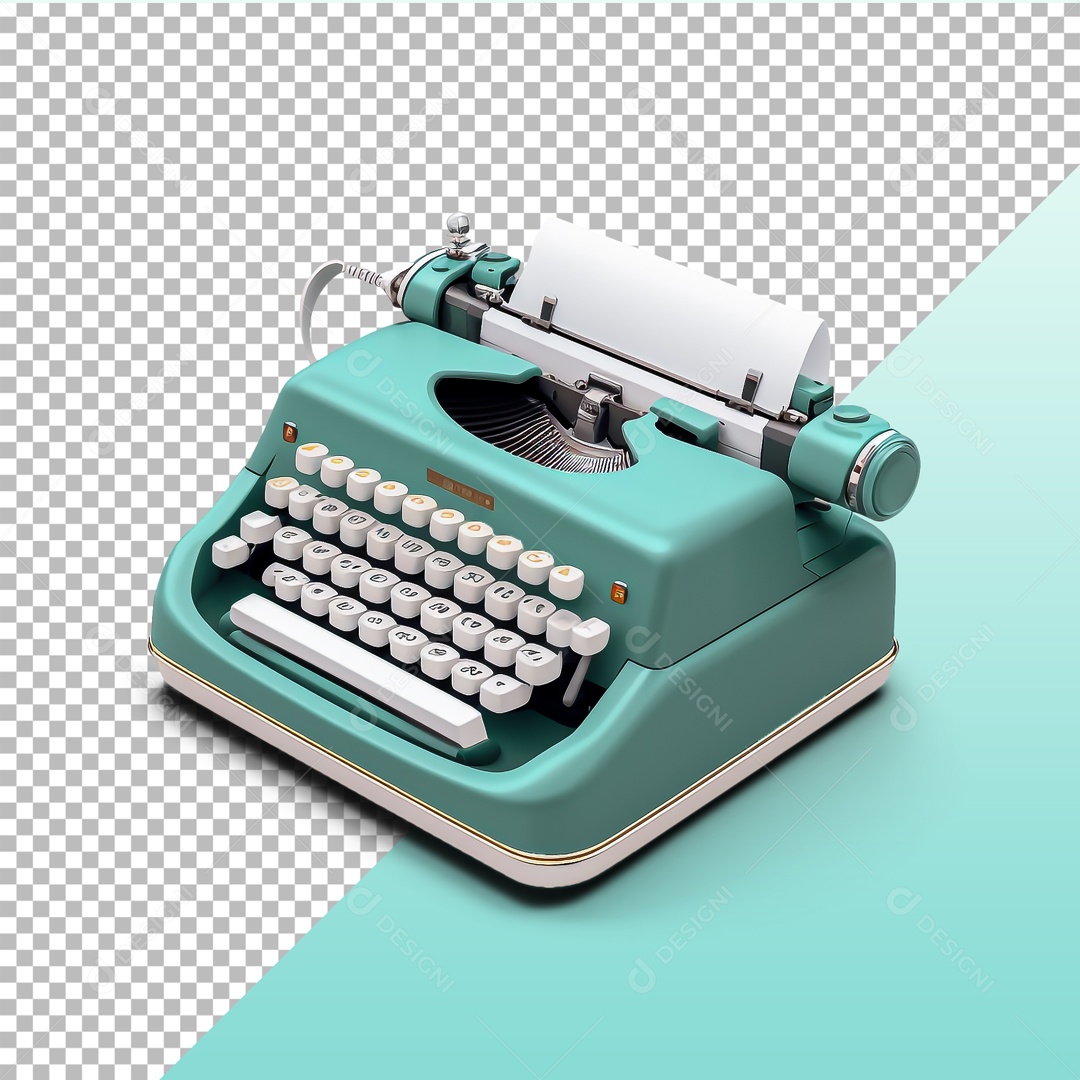 Maquina de Escrever Com Papel Para Composição PSD