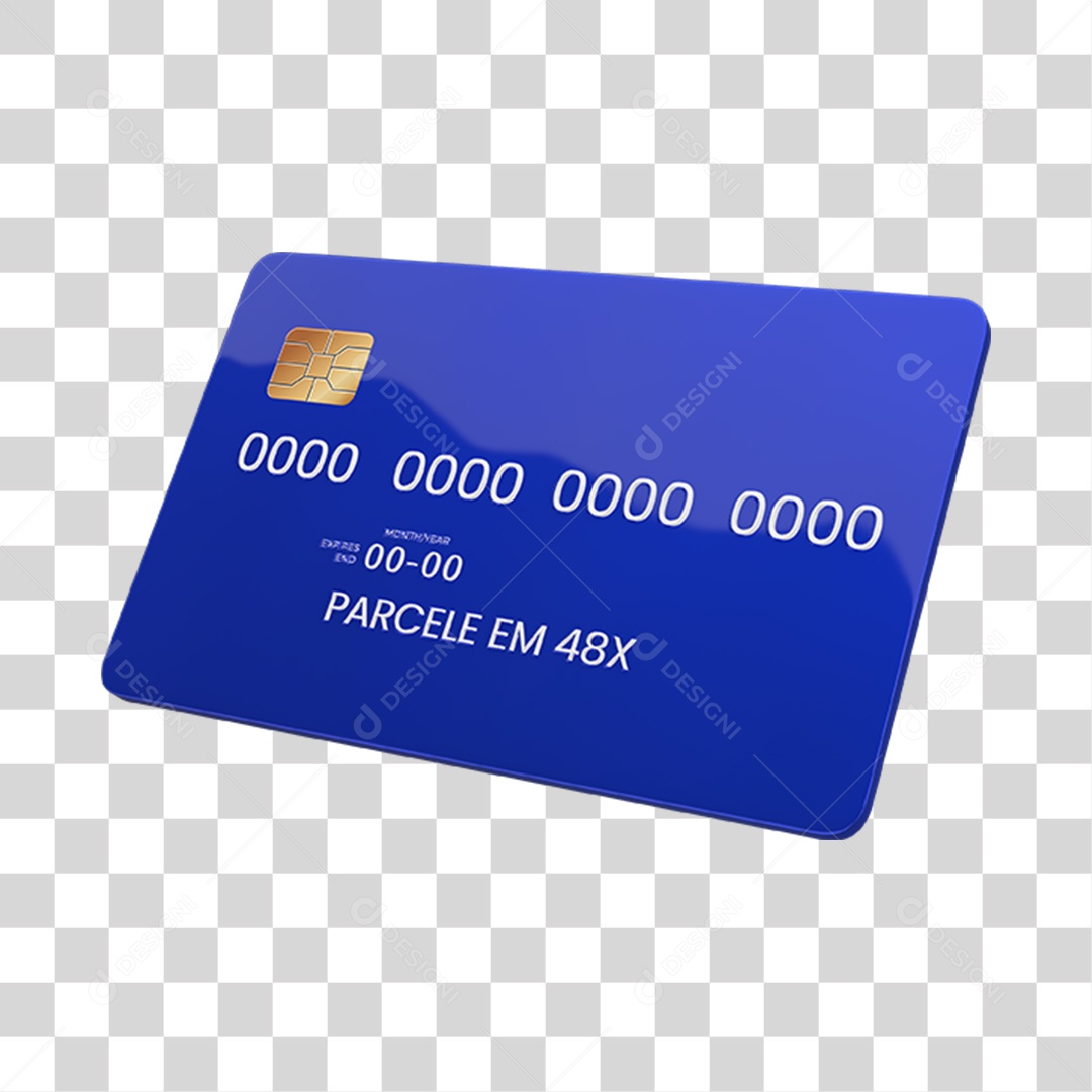 Cartão Azul PNG Transparente