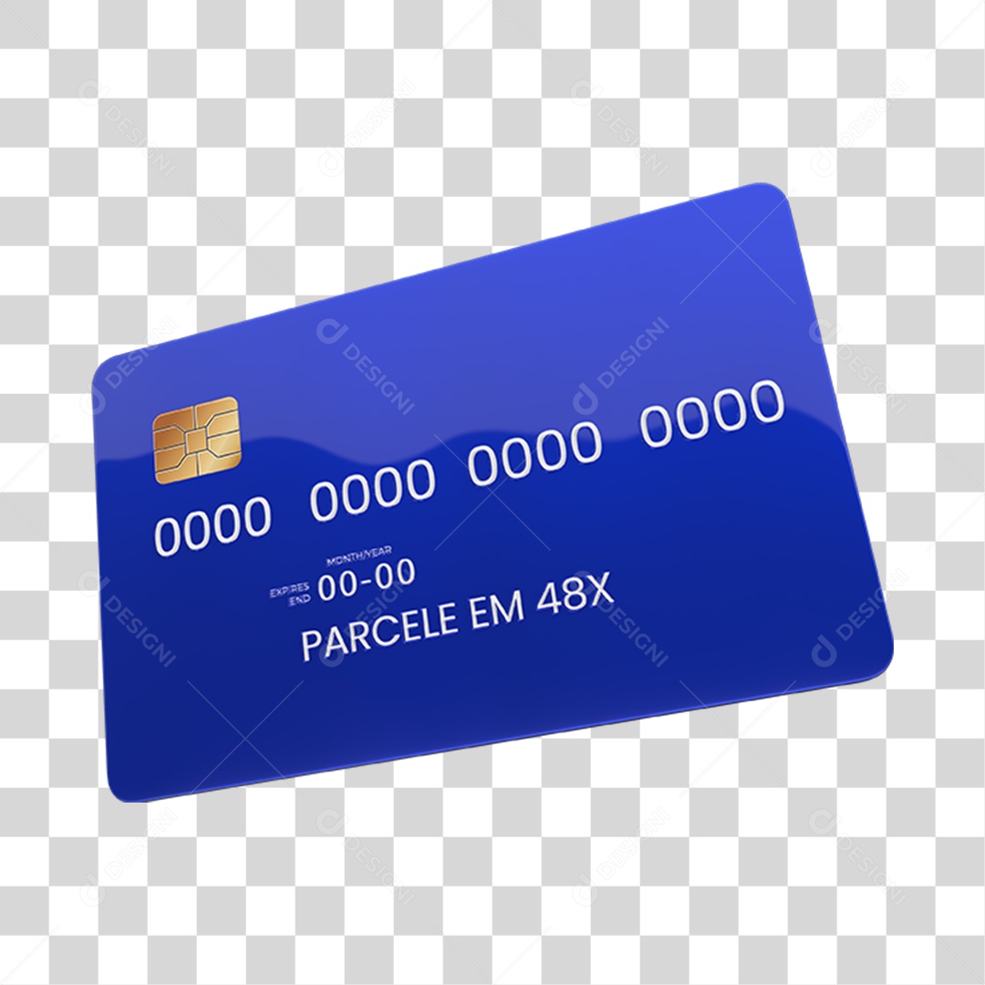 Cartão Azul PNG Transparente