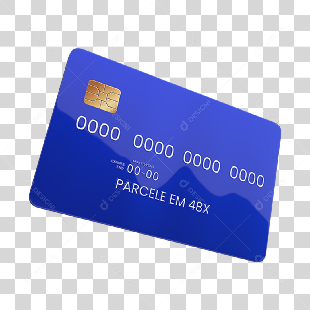 Cartão Azul PNG Transparente