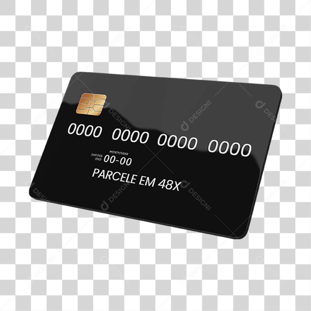 Cartão Black Preto PNG Transparente